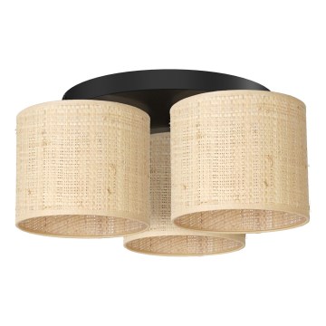 Nadgradni luster RATTAN 3xE27/60W/230V ratan