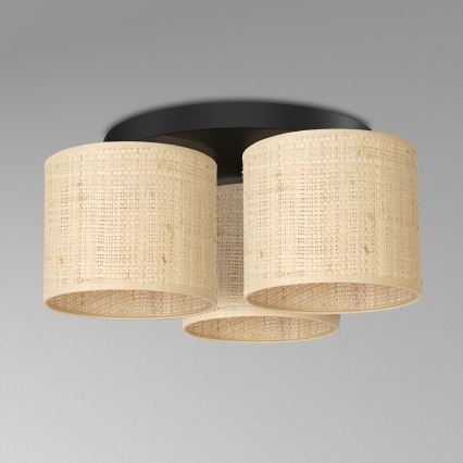 Nadgradni luster RATTAN 3xE27/60W/230V ratan