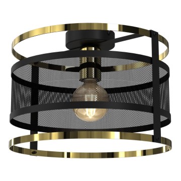 Nadgradni luster RIM 1xE27/60W/230V crno/zlatna