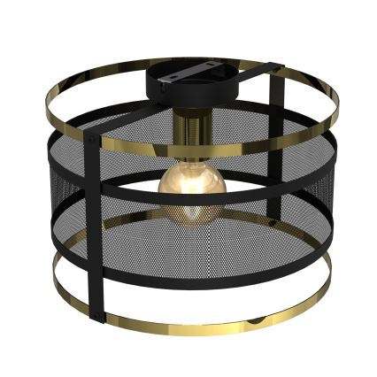 Nadgradni luster RIM 1xE27/60W/230V crno/zlatna