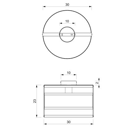 Nadgradni luster RIM 1xE27/60W/230V crno/zlatna