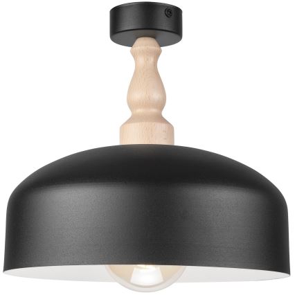 Nadgradni luster RINA 1xE27/15W/230V crno/bukva