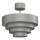 Nadgradni luster RINGS 1xE27/15W/230V sivo