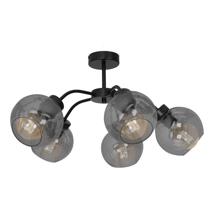 Nadgradni luster SOFIA 5xE27/60W/230V crno