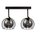 Nadgradni luster SOLO BLACK 2xE27/60W/230V crno/zlatna