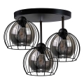 Nadgradni luster SOLO BLACK 3xE27/60W/230V crno/dimno pr. 30 cm