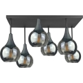 Nadgradni luster SOMA 6xE27/60W/230V crno/dimno crno