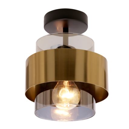 Nadgradni luster SPIEGA 1xE27/60W/230V zlatna/crno