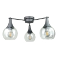 Nadgradni luster STAR 3xE27/60W/230V crno/prozirna