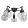 Nadgradni luster STAR 5xE27/60W/230V crno/prozirna