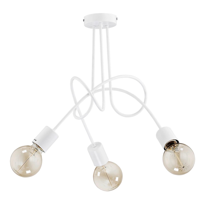Nadgradni luster TANGO 3xE27/15W/230V bela