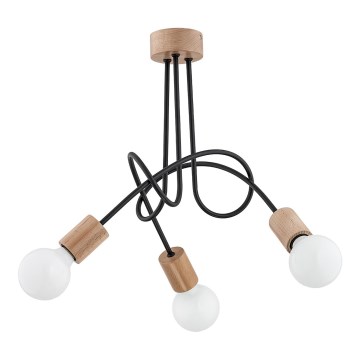 Nadgradni luster TANGO 3xE27/15W/230V braon/crno