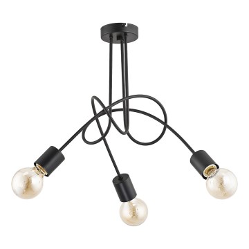 Nadgradni luster TANGO 3xE27/15W/230V crno