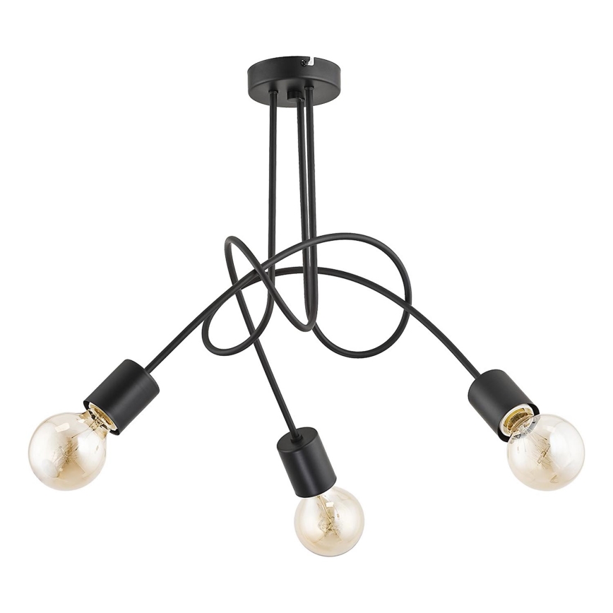 Nadgradni luster TANGO 3xE27/15W/230V crno