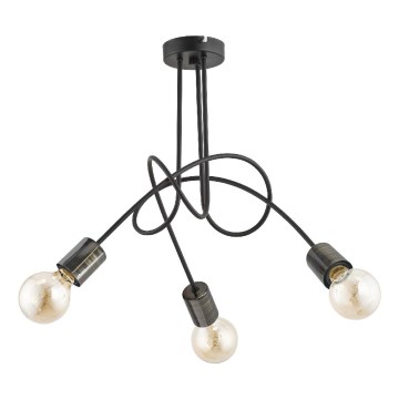 Nadgradni luster TANGO 3xE27/15W/230V crno