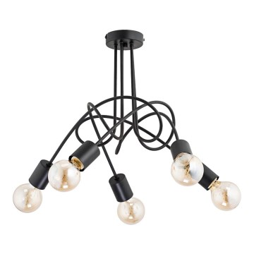 Nadgradni luster TANGO 5xE27/60W/230V crno