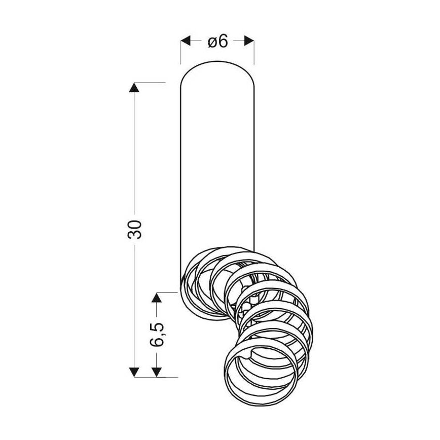 Nadgradni luster TUBA 1xGU10/50W/230V crno