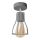 Nadgradni luster TUBE II 1xE27/15W/230V sivo