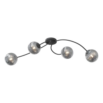 Nadgradni luster VIBRA 4xE14/10W/230V crno/sivo