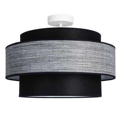 Nadgradni plafonski luster GRACE 1xE27, max. 60 W, 230 V, prečnik 40 cm, crna/siva