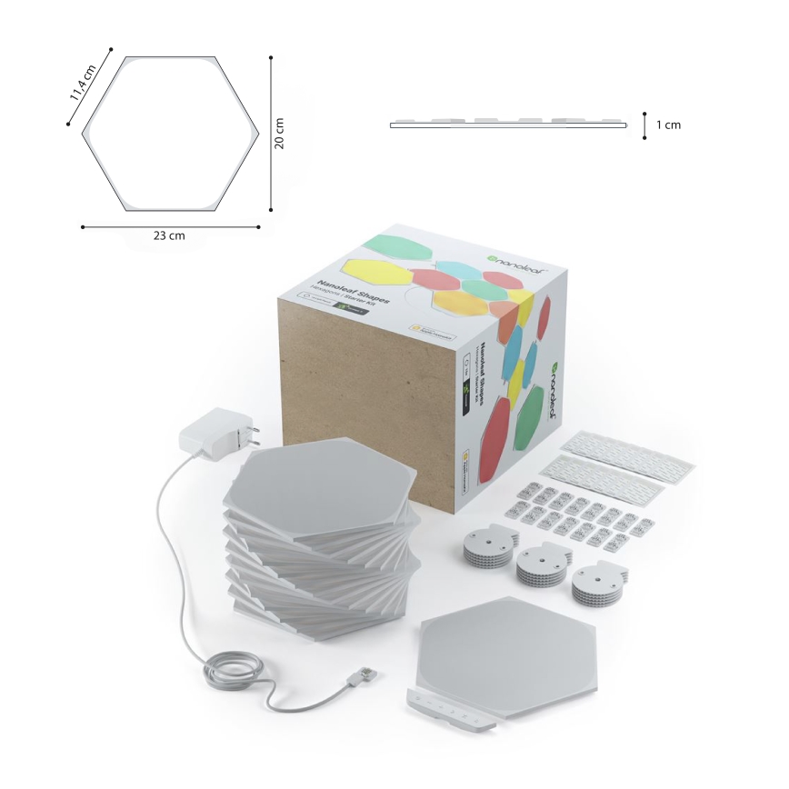 Nanoleaf - Set 15x LED RGB Prigušivi panel LED/2W/230V 1200-6500K Wi-Fi