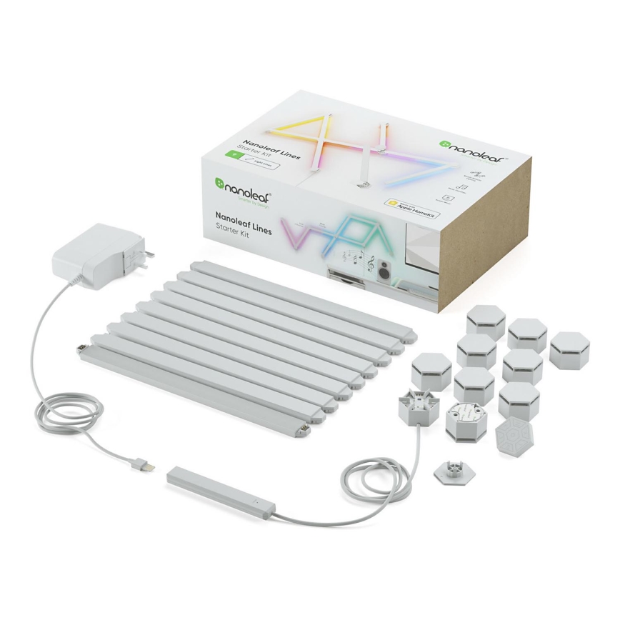 Nanoleaf - Set 9x LED RGBW Prigušiva lajsna LINES LED/2W/230V 1200-6000K Wi-Fi