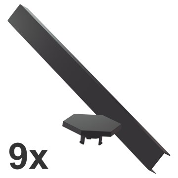 Nanoleaf - Set poklopaca za LINES šinu, 9 kom, mat crne boje