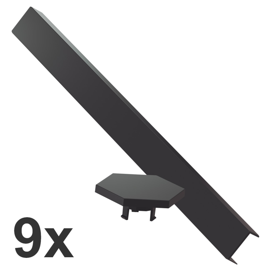 Nanoleaf - Set pokrova za lajsnu LINES 9 kom crno matirana