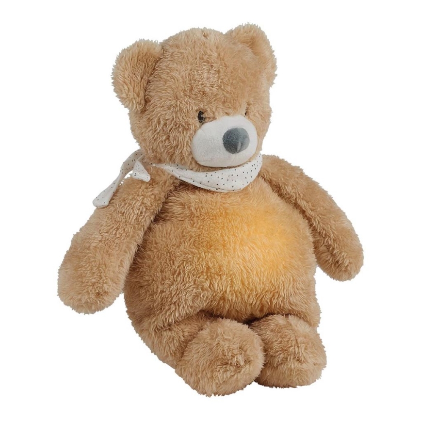Nattou - Igračka za uspavljivanje sa melodijom i svetlom SLEEPY BEAR 4u1 braon