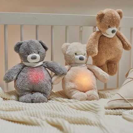 Nattou - Igračka za uspavljivanje sa melodijom i svetlom SLEEPY BEAR 4u1 braon