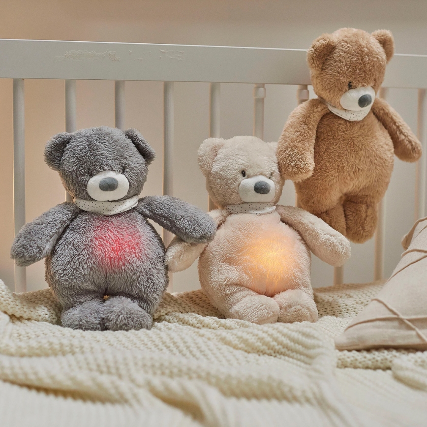 Nattou - Igračka za uspavljivanje sa melodijom i svetlom SLEEPY BEAR 4u1 braon