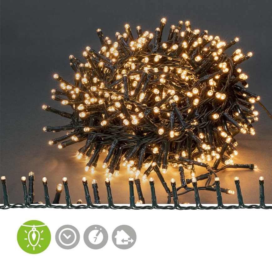 LED spoljašnje novogodišnje lampice 700xLED/7 funkcija 17m IP44 topla bela