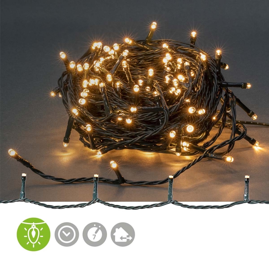 LED spoljni božićni lanac 180xLED/7 funkcija 16,5m IP44 topla bela