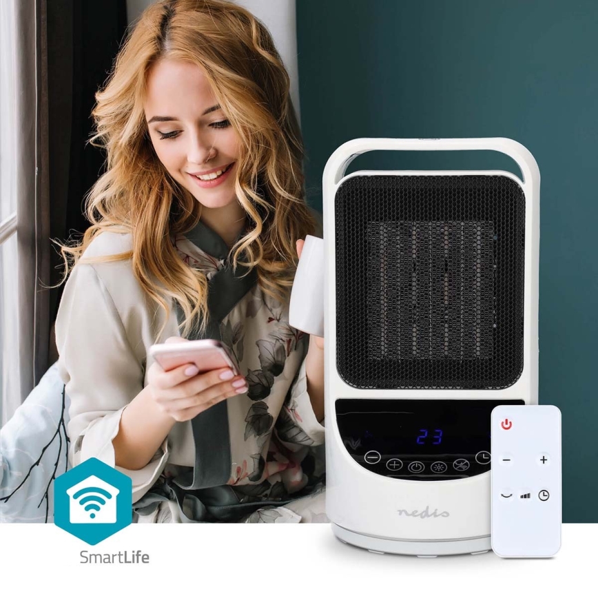 Ventilator sa keramickým topným tělesem Smartlife 1000/1500W/230V Wi-Fi Tuya + Daljinski upravljač