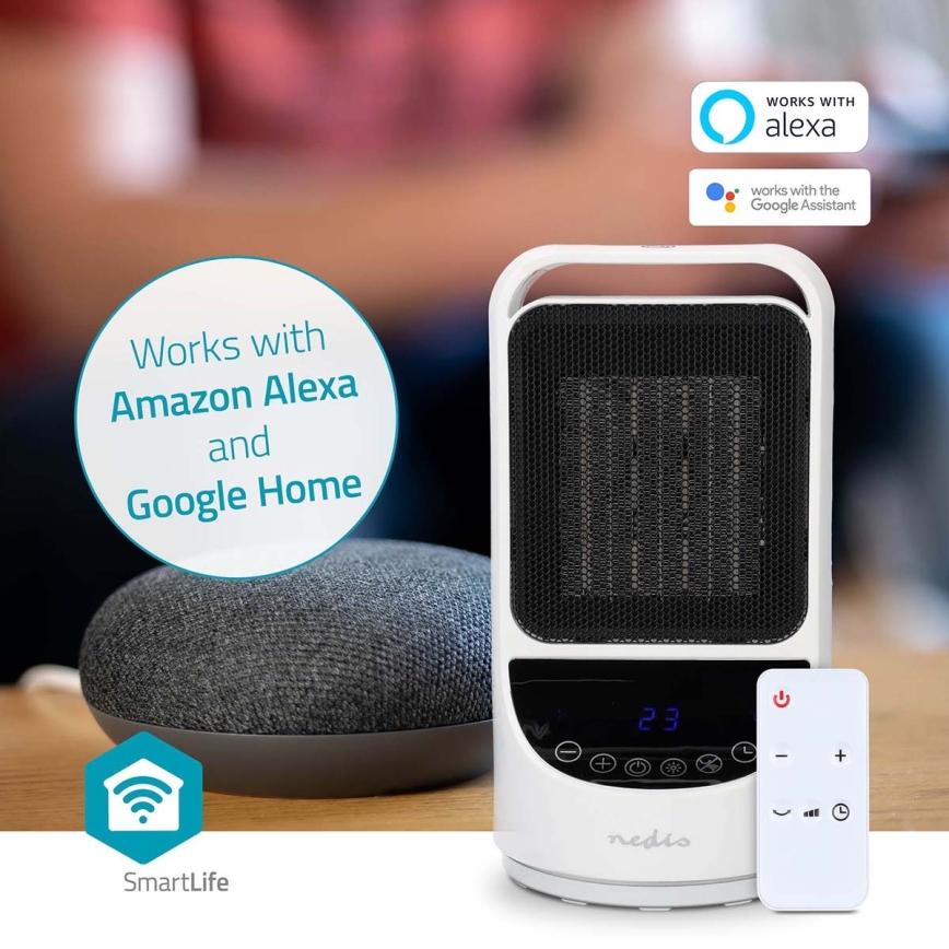 Ventilator sa keramickým topným tělesem Smartlife 1000/1500W/230V Wi-Fi Tuya + Daljinski upravljač