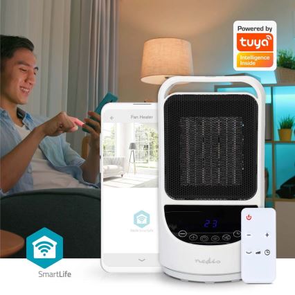 Ventilator sa keramickým topným tělesem Smartlife 1000/1500W/230V Wi-Fi Tuya + Daljinski upravljač