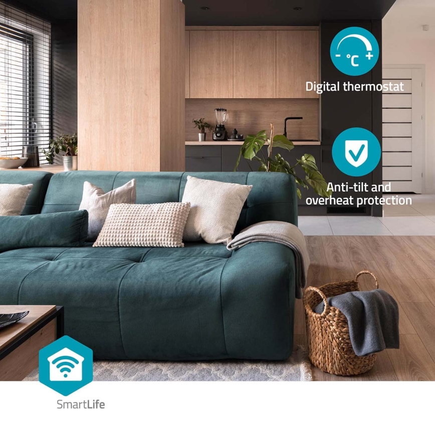 Ventilator sa keramickým topným tělesem Smartlife 1000/1500W/230V Wi-Fi Tuya + Daljinski upravljač