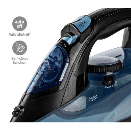 Pegla na paru 2600W/230V crno/plava