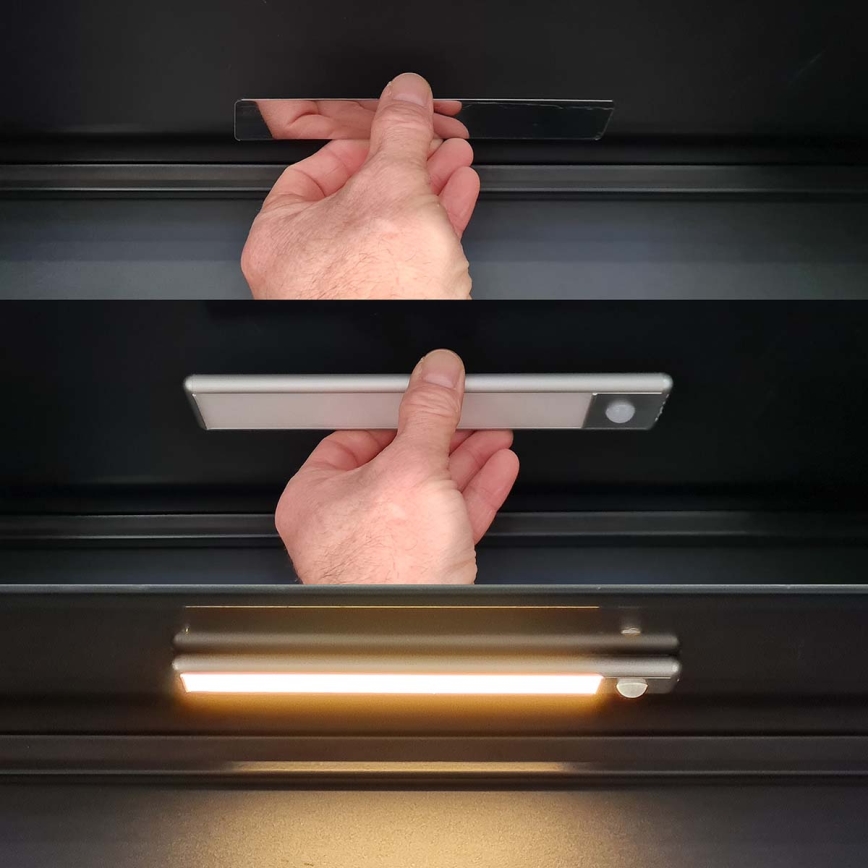 Punjiva magnetna rasveta za ormar sa senzorom pokreta LED/1W/1100 mAh 3000K