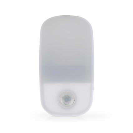 LED Orijentacijska lampa sa senzorom pokreta i sumraka za utičnicu LED/0,55W/230V bela