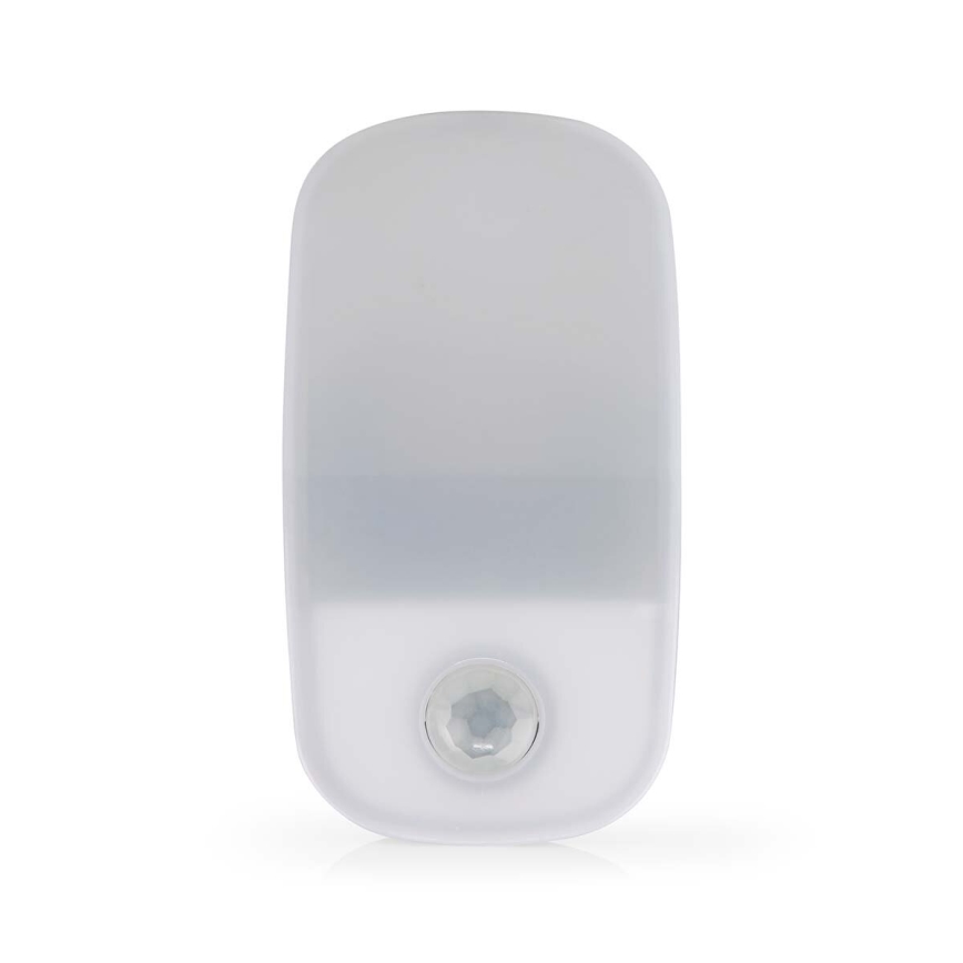 LED Orijentacijska lampa sa senzorom pokreta i sumraka za utičnicu LED/0,55W/230V bela