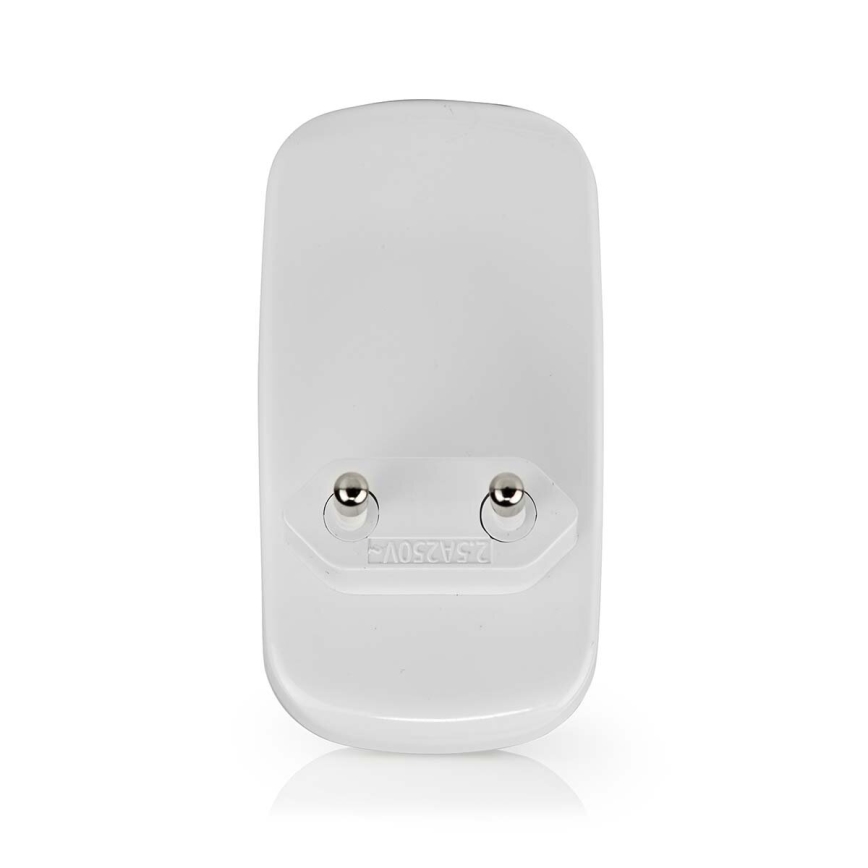 LED Orijentacijska lampa sa senzorom pokreta i sumraka za utičnicu LED/0,55W/230V bela