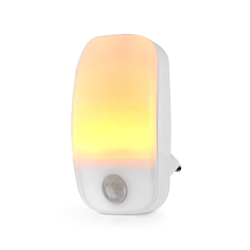 LED Orijentacijska lampa sa senzorom pokreta i sumraka za utičnicu LED/0,55W/230V bela