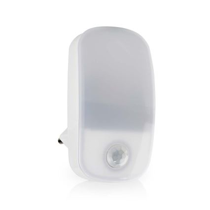 LED Orijentacijska lampa sa senzorom pokreta i sumraka za utičnicu LED/0,55W/230V bela