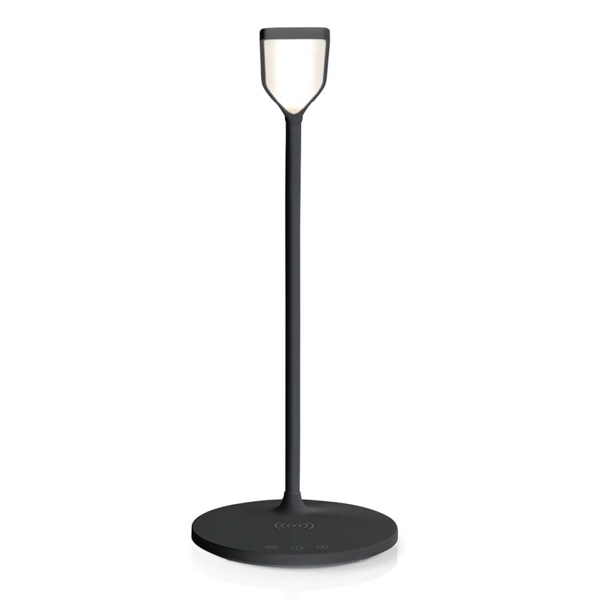 LED Prigušiva dodirna fleksibilna stona lampa sa 15W bežičnim punjenjem Qi LED/5,5W/230V 2700-6500K crno