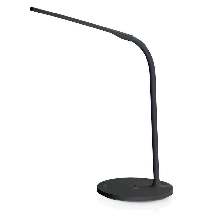 LED Prigušiva dodirna fleksibilna stona lampa sa 15W bežičnim punjenjem Qi LED/5,5W/230V 2700-6500K crno