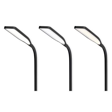 LED Prigušiva dodirna fleksibilna stona lampa sa 15W bežičnim punjenjem Qi LED/5,5W/230V 2700-6500K crno