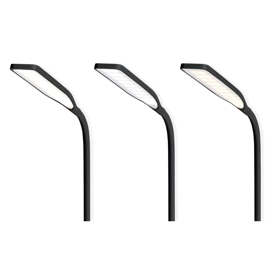 LED Prigušiva dodirna fleksibilna stona lampa sa 15W bežičnim punjenjem Qi LED/5,5W/230V 2700-6500K crno
