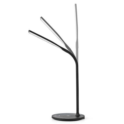 LED Prigušiva dodirna fleksibilna stona lampa sa 15W bežičnim punjenjem Qi LED/5,5W/230V 2700-6500K crno