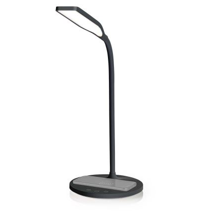 LED Prigušiva dodirna fleksibilna stona lampa sa 15W bežičnim punjenjem Qi LED/5,5W/230V 2700-6500K crno